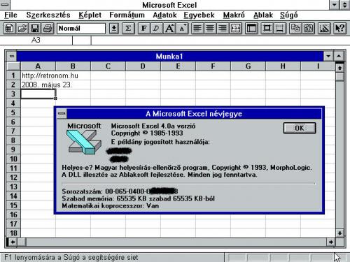 Microsoft Excel 4.0 Microsoft Excel 4.0