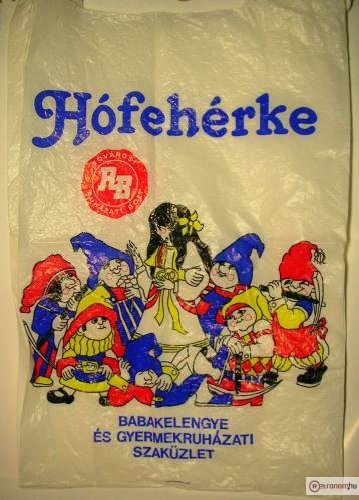 Ruházati Bolt Hófehérke reklám zacskó