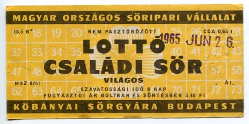 Lotto családi sör Lotto családi sör