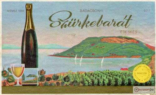 Badacsonyi szürkebarát borcímke Badacsonyi szürkebarát borcímke