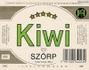 Herbária Kiwi izű szörp címke