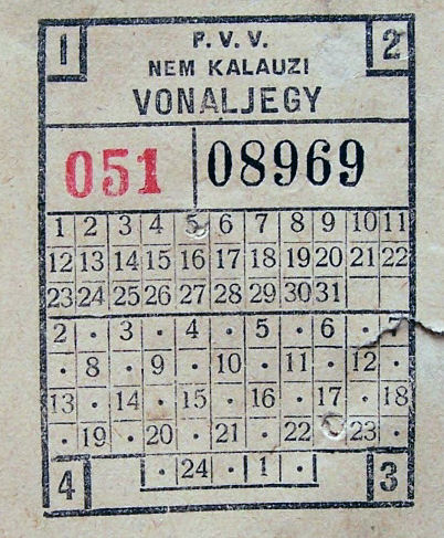 Budapesti vonaljegy Budapesti vonaljegy