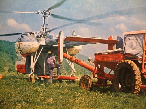 Kamov permetező helikopter utántöltése