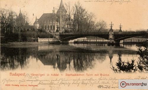 Városligeti tó híddal