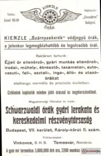 Kienzel órák Kienzel órák