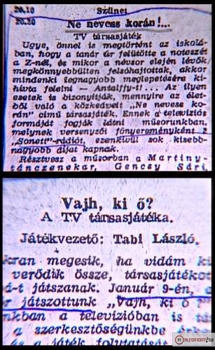 Televíziós társasjátékok Televíziós társasjátékok
