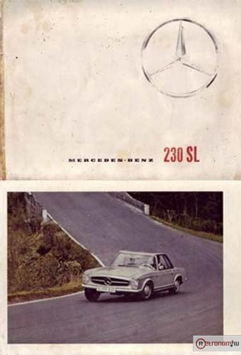 Mercedes Benz 230 SL katalógus Mercedes Benz 230 SL katalógus