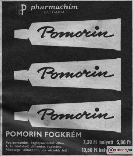 Pomorin fogkrém Pomorin fogkrém