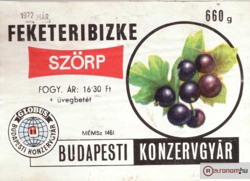 Feketeribizke szörp