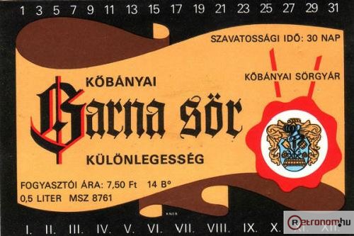 Kőbanyai barna sör