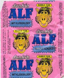 ALF rágógumi papír ALF rágógumi papír