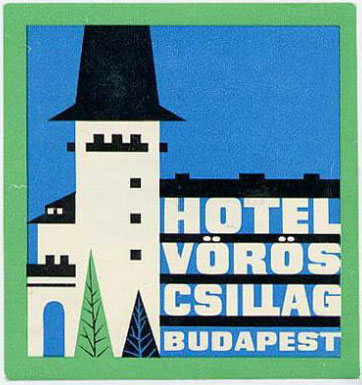 Hotel Vörös Csillag bőröndcímke