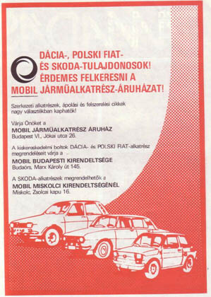 Mobil járműalkatrész áruház