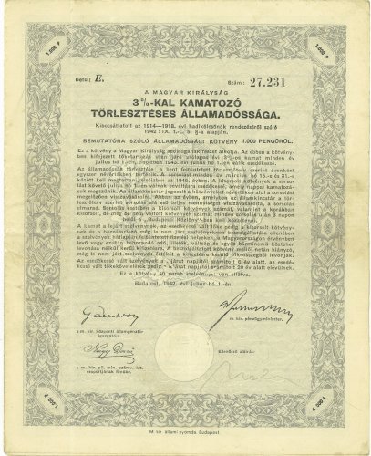 Államadóssági kötvény Államadóssági kötvény