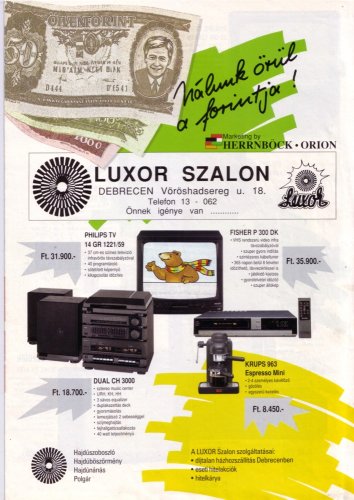 Luxor Szalon prospektus Luxor Szalon prospektus