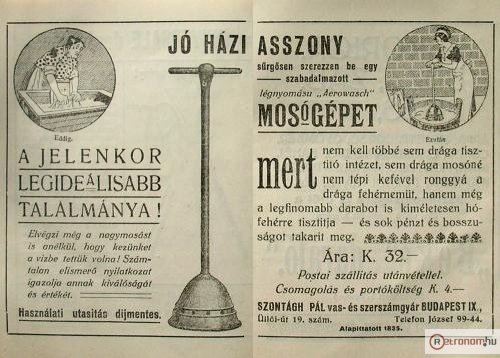 Szontágh légnyomásu mosógép Szontágh légnyomásu mosógép
