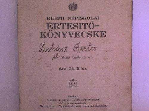 Népiskolai értesítő könyvecske Népiskolai értesítő könyvecske