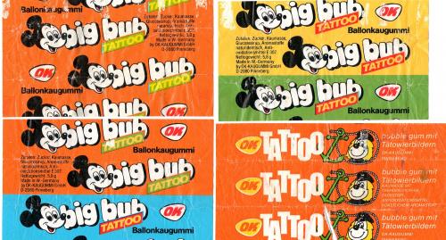 Tatoo rágógumi papírok