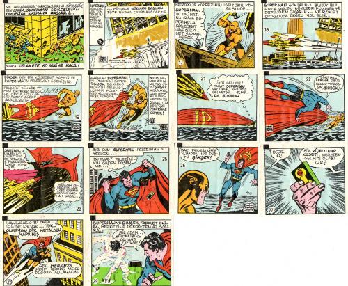 Rágógumi papírok Superman képregénykockákkal