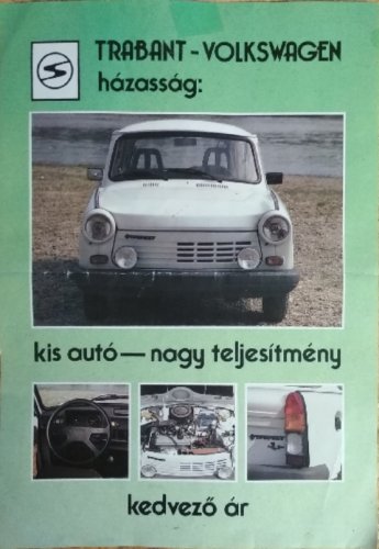 Trabant 1.1 szórólap Trabant 1.1 szórólap