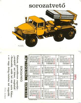 Sorozatvető - kártyanaptár