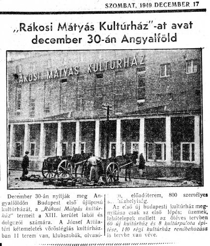 Rákosi Mátyás Kultúrház