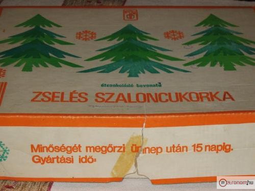 Zselés szaloncukor doboza