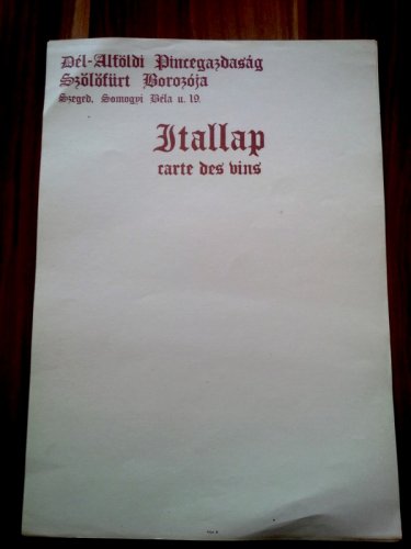 Szegedi Szőlőfürt borozó itallap Szegedi Szőlőfürt borozó itallap
