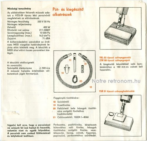 szőnyegkefe porszívó-alkatrész