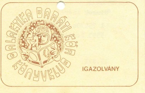 Galaktika Baráti Kör igazolvány