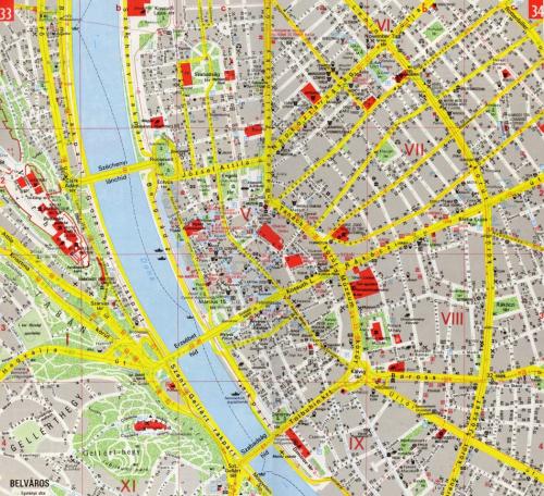 Budapesti térképrészlet (belváros)