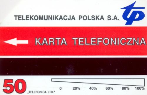 Telefonkártya Lengyel mágnescsíkos 