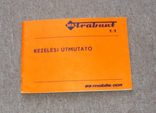 Trabant 1.1 kezelési útmutató