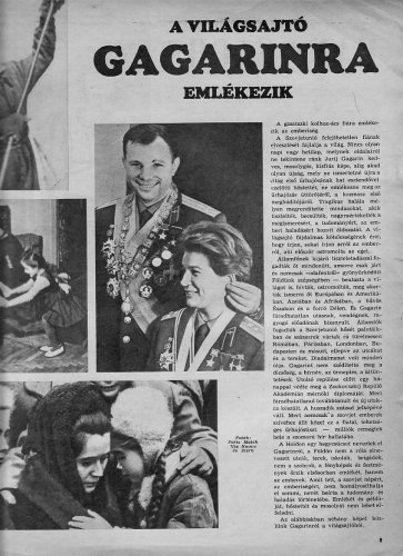 Gagarin újságcikk Gagarin újságcikk