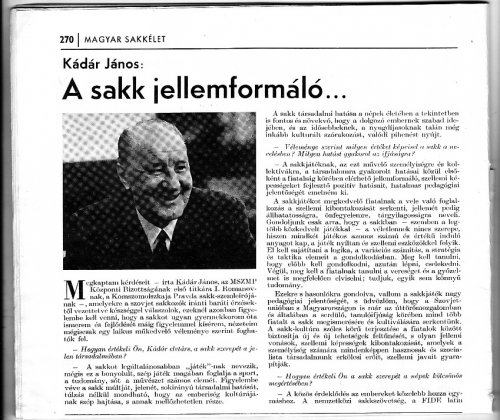 A sakk jellemformáló A sakk jellemformáló