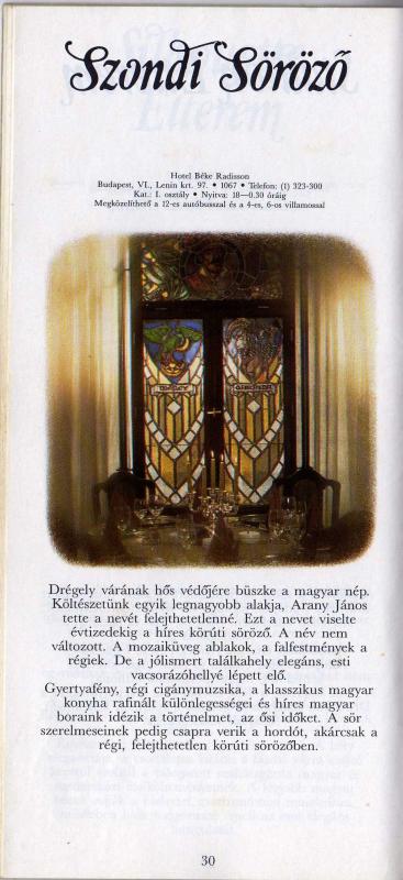 Az Éttermi kalauzban